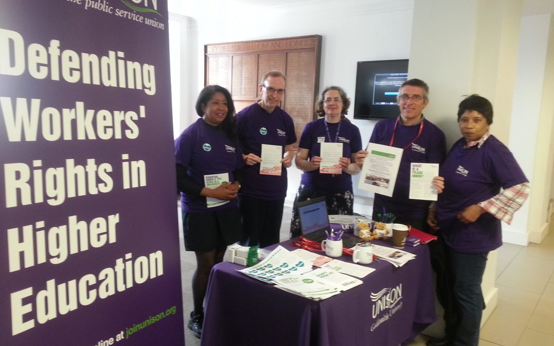 UNISON Stall; tackling International issues